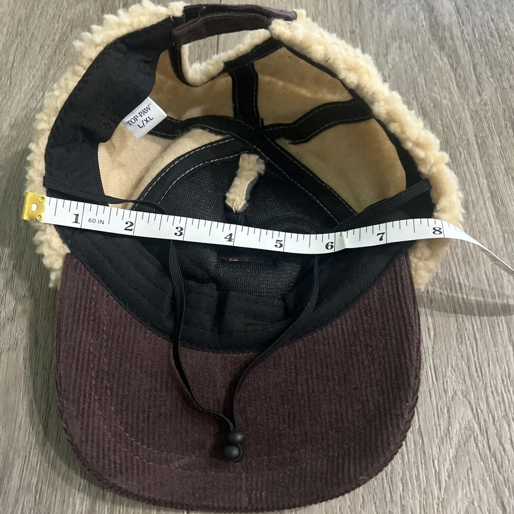 Top Paw Sherpa & Corduroy Hat For Dogs-New w/Tags LARGE/EXTRA LARGE